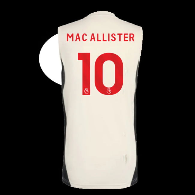 2025-2026 Liverpool Sleeveless Jersey (White) (Mac Allister 10)