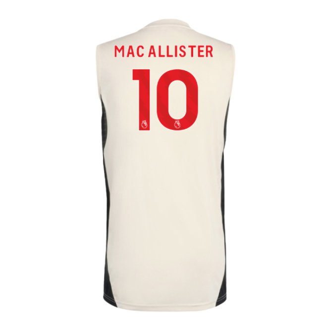 2025-2026 Liverpool Sleeveless Jersey (White) (Mac Allister 10)