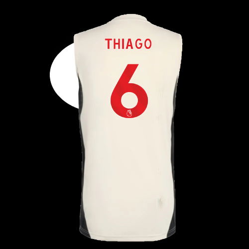 2025-2026 Liverpool Sleeveless Jersey (White) (Thiago 6)