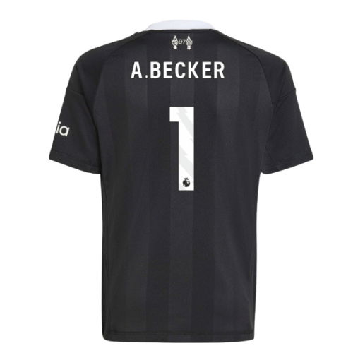 2025-2026 Liverpool Third Goalkeeper Shirt (Black) - Kids (A.Becker 1)
