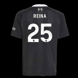 2025-2026 Liverpool Third Goalkeeper Shirt (Black) - Kids (Reina 25)