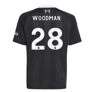 2025-2026 Liverpool Third Goalkeeper Shirt (Black) - Kids (Woodman 28)