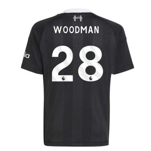 2025-2026 Liverpool Third Goalkeeper Shirt (Black) - Kids (Woodman 28)