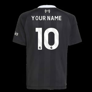 2025-2026 Liverpool Third Goalkeeper Shirt (Black) - Kids (Your Name)