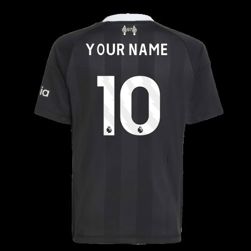 2025-2026 Liverpool Third Goalkeeper Shirt (Black) - Kids (Your Name)