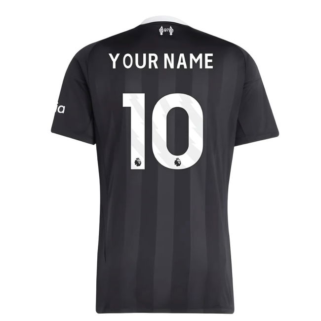 2025-2026 Liverpool Third Goalkeeper Shirt (Black) (Your Name)