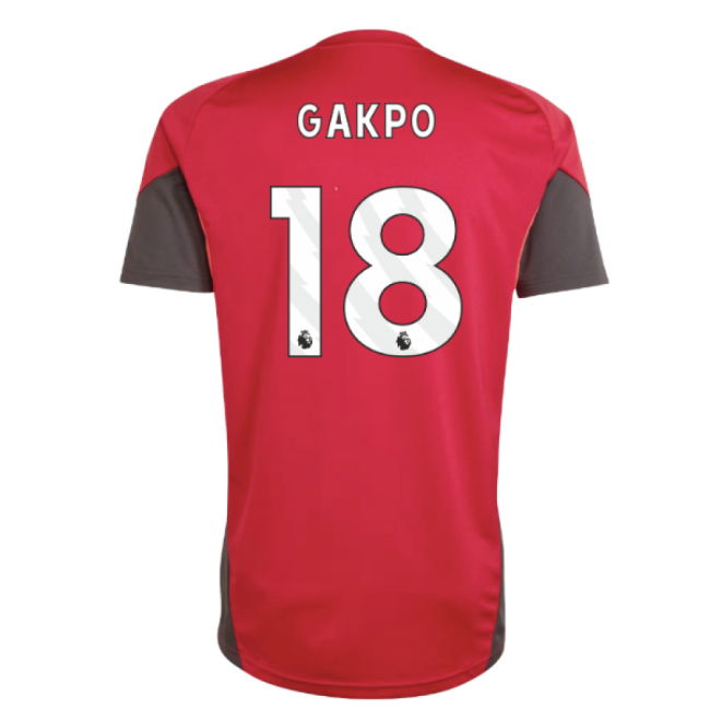 2025-2026 Liverpool Training Jersey (Strawberry Red) (Gakpo 18)
