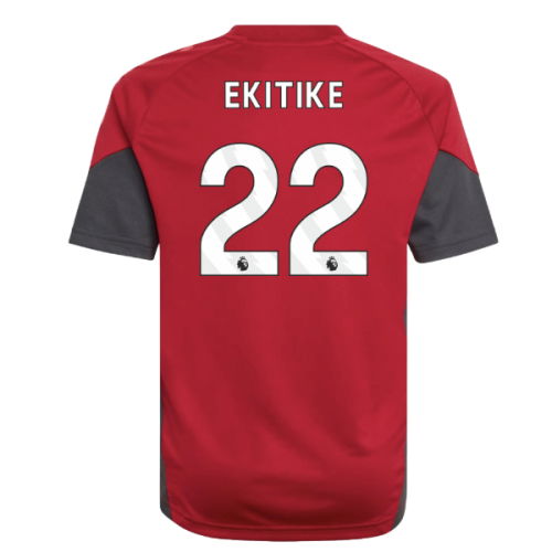 2025-2026 Liverpool Training Jersey (Strawberry Red) - Kids (Ekitike 22)