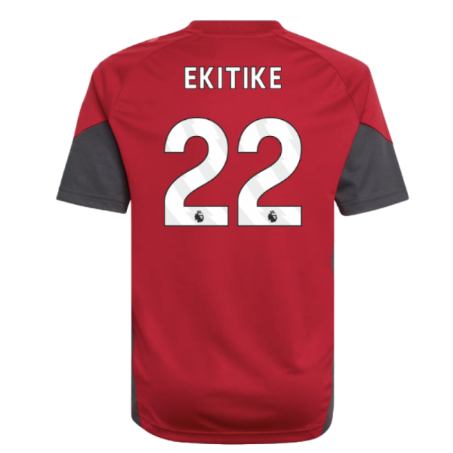 2025-2026 Liverpool Training Jersey (Strawberry Red) - Kids (Ekitike 22)