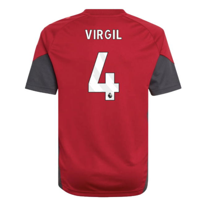 2025-2026 Liverpool Training Jersey (Strawberry Red) - Kids (Virgil 4)