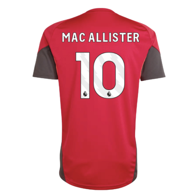 2025-2026 Liverpool Training Jersey (Strawberry Red) (Mac Allister 10)