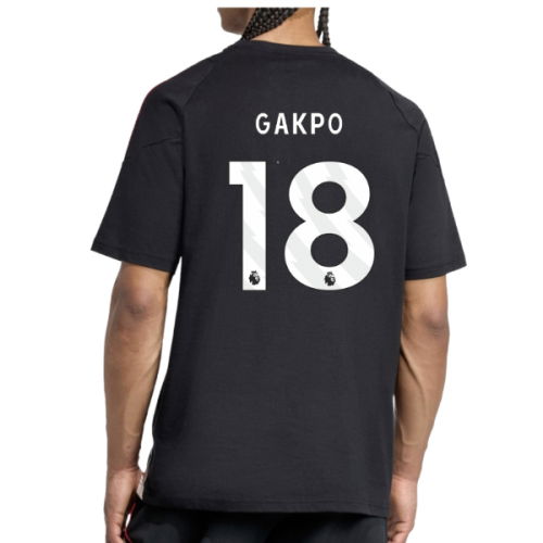 2025-2026 Liverpool Training Tee (Black) (Gakpo 18)