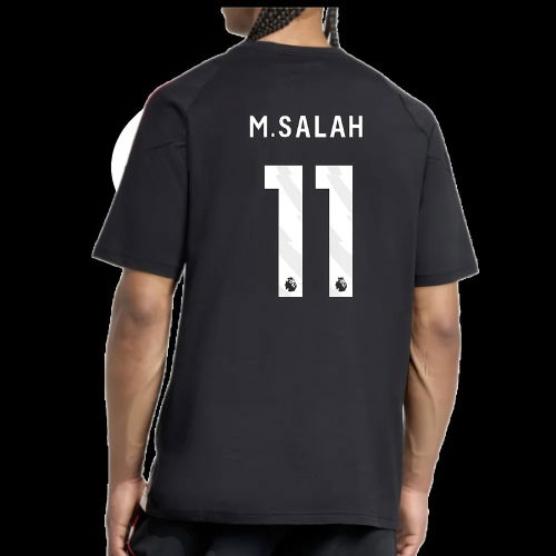 2025-2026 Liverpool Training Tee (Black) (M.Salah 11)