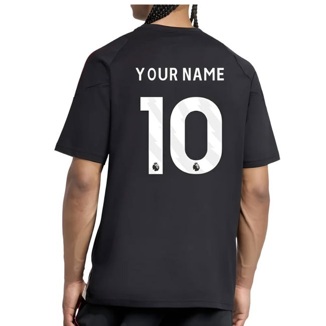 2025-2026 Liverpool Training Tee (Black) (Your Name)