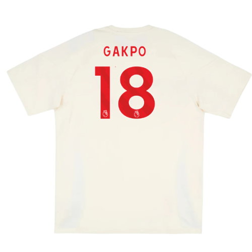2025-2026 Liverpool Training Tee (White) (Gakpo 18)