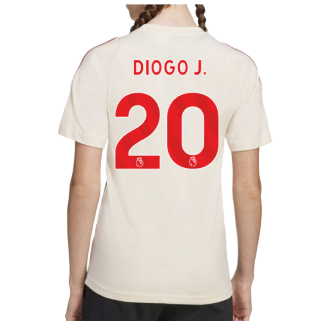 2025-2026 Liverpool Training Tee (White) - Kids (Diogo J. 20)