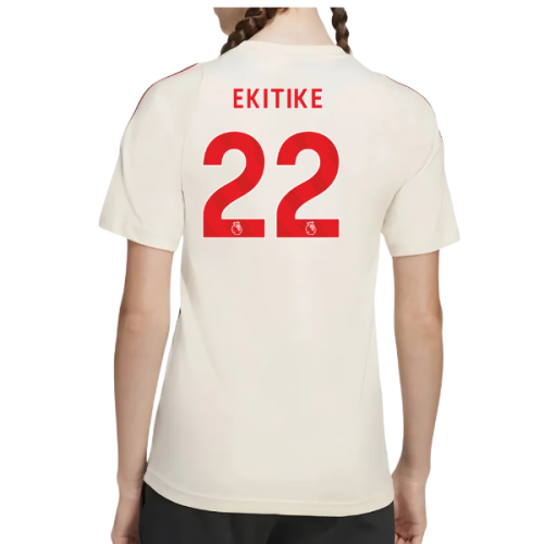 2025-2026 Liverpool Training Tee (White) - Kids (Ekitike 22)