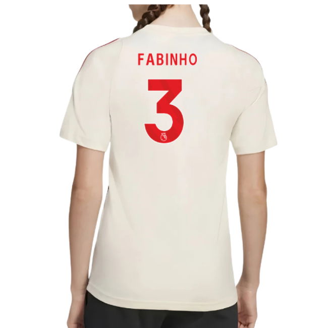2025-2026 Liverpool Training Tee (White) - Kids (Fabinho 3)