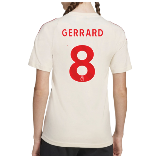2025-2026 Liverpool Training Tee (White) - Kids (Gerrard 8)