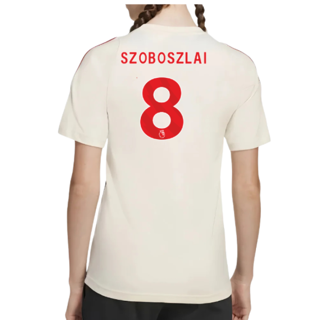 2025-2026 Liverpool Training Tee (White) - Kids (Szoboszlai 8)
