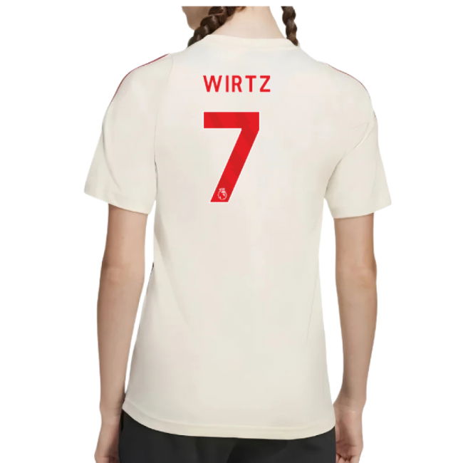 2025-2026 Liverpool Training Tee (White) - Kids (Wirtz 7)
