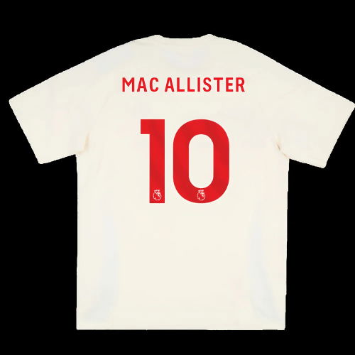 2025-2026 Liverpool Training Tee (White) (Mac Allister 10)
