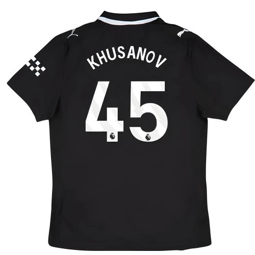 2025-2026 Man City Authentic Away Shirt (Khusanov 45)