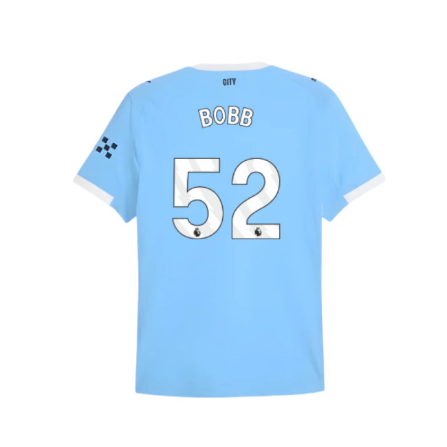 2025-2026 Man City Authentic Home Shirt (Bobb 52)