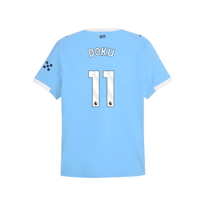 2025-2026 Man City Authentic Home Shirt (Doku 11)