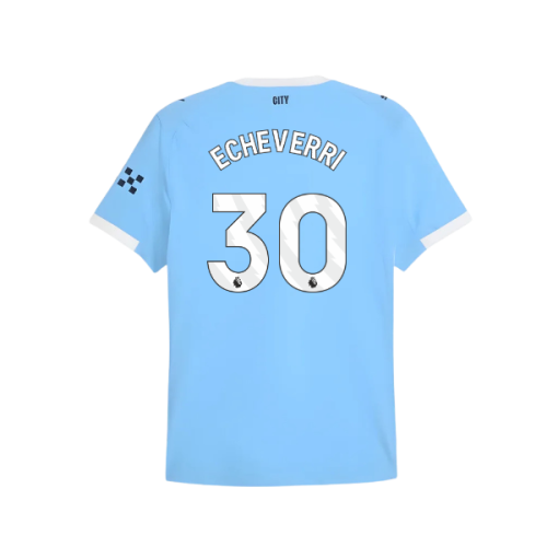 2025-2026 Man City Authentic Home Shirt (Echeverri 30)