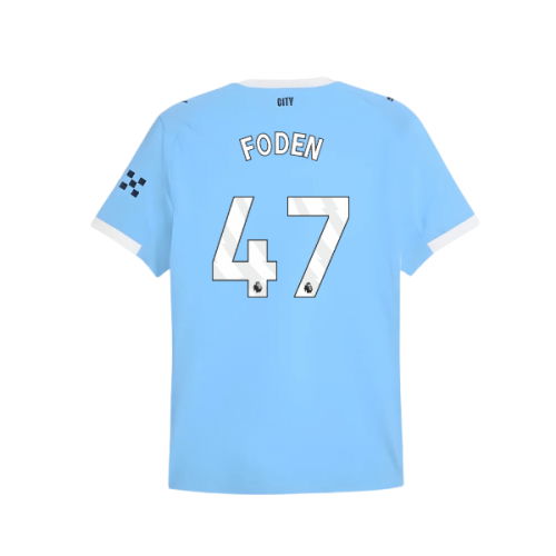 2025-2026 Man City Authentic Home Shirt (Foden 47)
