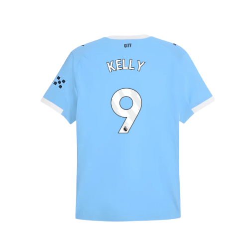 2025-2026 Man City Authentic Home Shirt (Kelly 9)