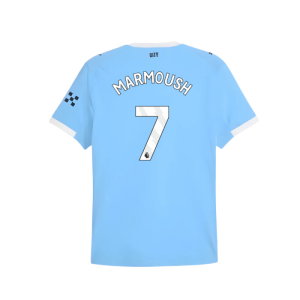 2025-2026 Man City Authentic Home Shirt (Marmoush 7)