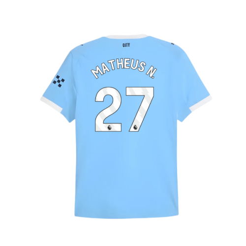 2025-2026 Man City Authentic Home Shirt (Matheus N. 27)