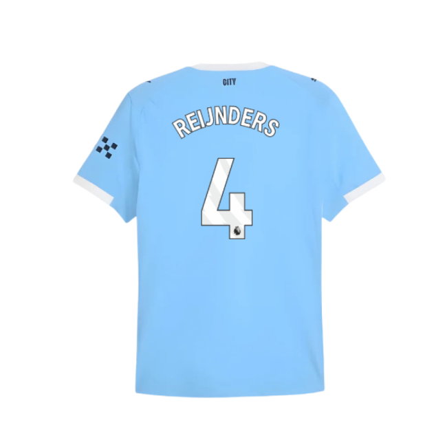 2025-2026 Man City Authentic Home Shirt (Reijnders 4)