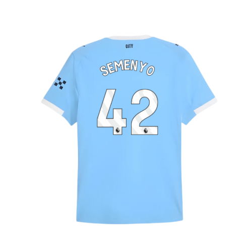 2025-2026 Man City Authentic Home Shirt (Semenyo 42)