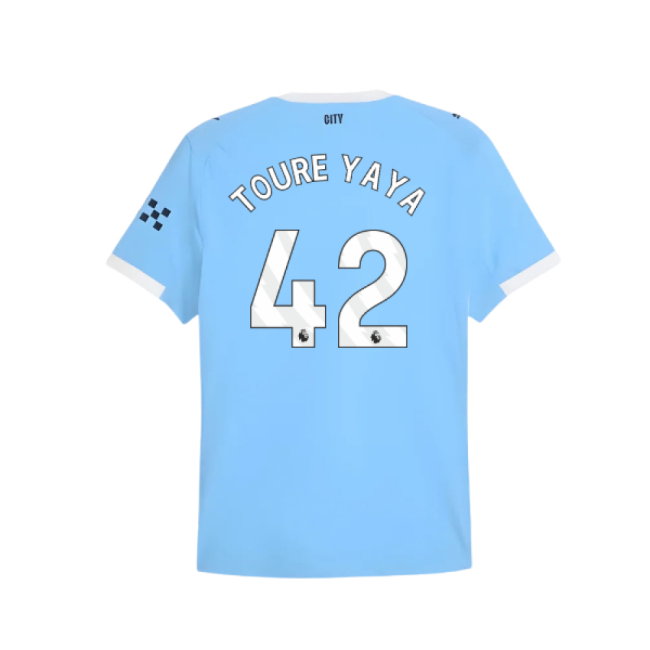 2025-2026 Man City Authentic Home Shirt (Toure Yaya 42)