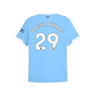 2025-2026 Man City Authentic Home Shirt (Wright Phillips 29)
