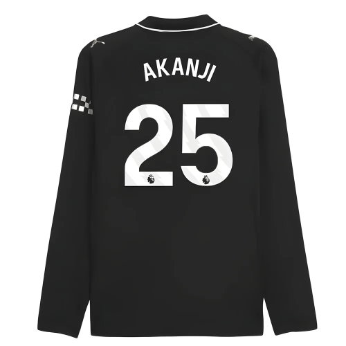 2025-2026 Man City Authentic Long Sleeve Away Shirt (Akanji 25)
