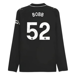 2025-2026 Man City Authentic Long Sleeve Away Shirt (Bobb 52)