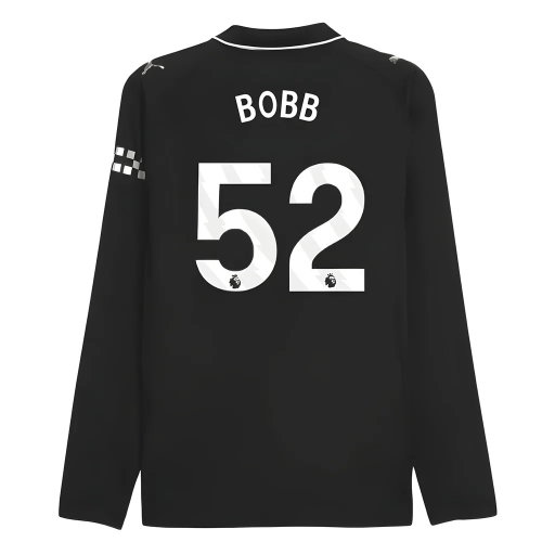 2025-2026 Man City Authentic Long Sleeve Away Shirt (Bobb 52)
