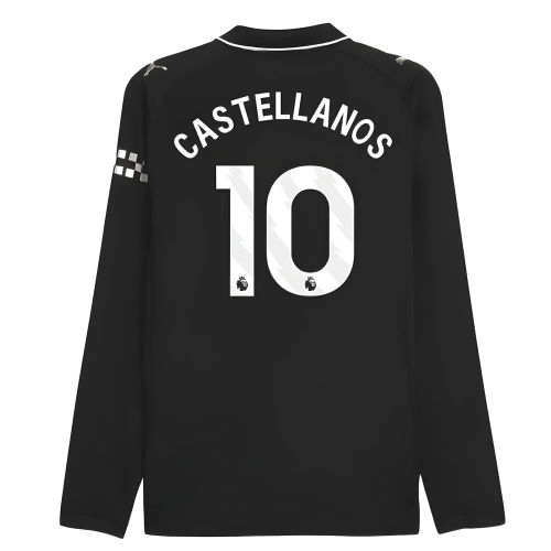 2025-2026 Man City Authentic Long Sleeve Away Shirt (Castellanos 10)