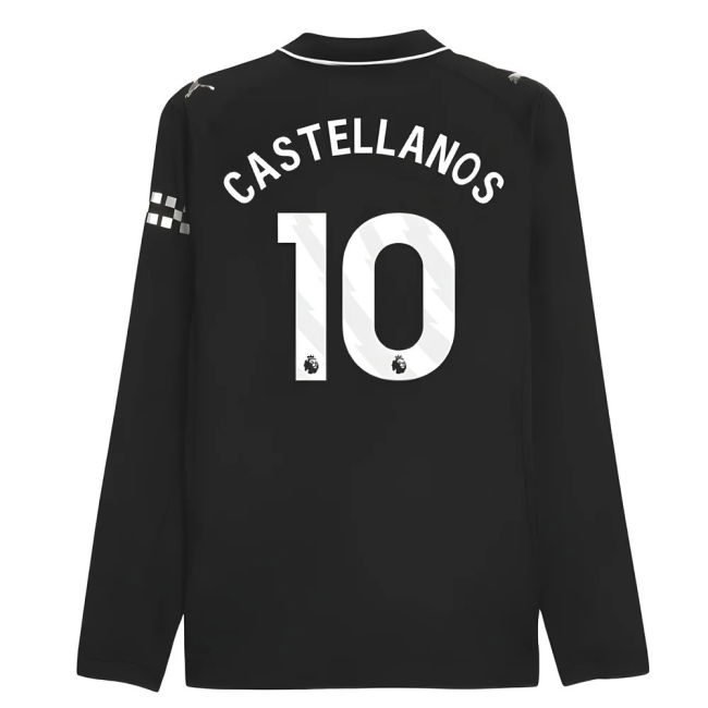 2025-2026 Man City Authentic Long Sleeve Away Shirt (Castellanos 10)