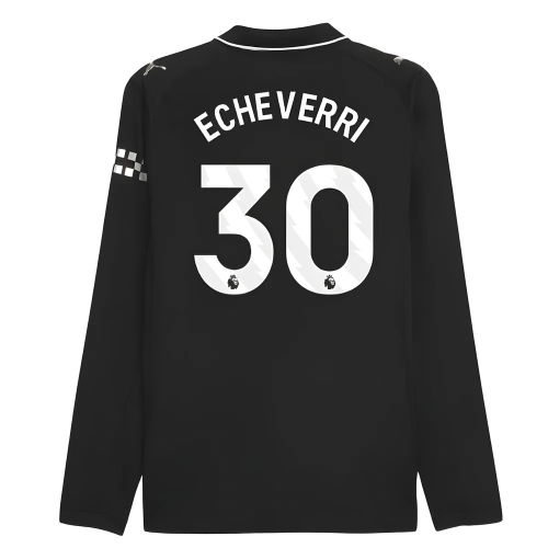 2025-2026 Man City Authentic Long Sleeve Away Shirt (Echeverri 30)