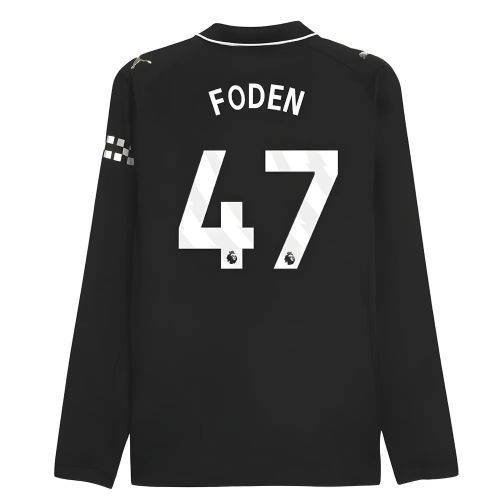 2025-2026 Man City Authentic Long Sleeve Away Shirt (Foden 47)