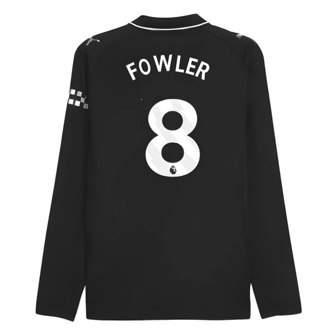 2025-2026 Man City Authentic Long Sleeve Away Shirt (Fowler 8)