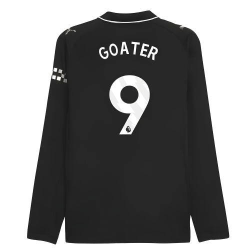 2025-2026 Man City Authentic Long Sleeve Away Shirt (Goater 9)
