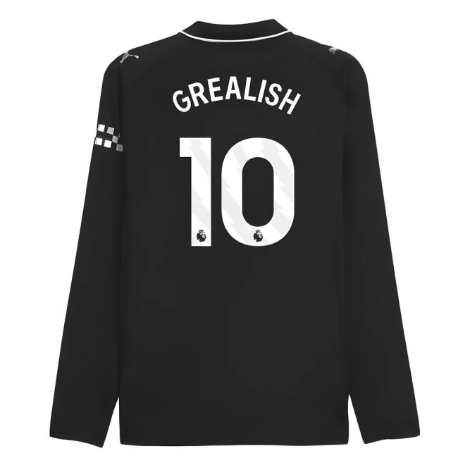 2025-2026 Man City Authentic Long Sleeve Away Shirt (Grealish 10)