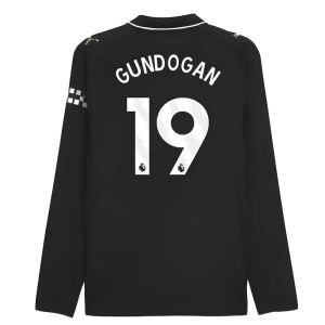 2025-2026 Man City Authentic Long Sleeve Away Shirt (Gundogan 19)