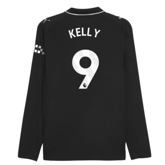 2025-2026 Man City Authentic Long Sleeve Away Shirt (Kelly 9)
